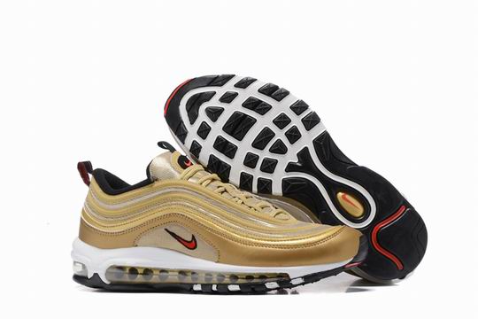 Cheap Nike Air Max 97 Golden Red Men's Running Shoes-39 - Click Image to Close